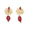 Indian Kundan Small Earrings for Women - Indian Traditional Small Jhumka Chandbali Kundan Stud Earrings in Gold & White Tone Bollywood Style Small Dangle Earrings for Women Bridal Jewellery